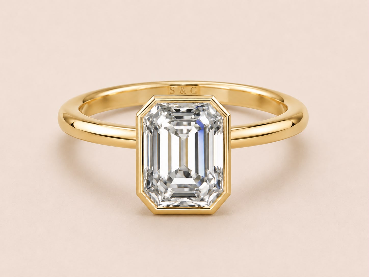 Emerald Bezel Ring