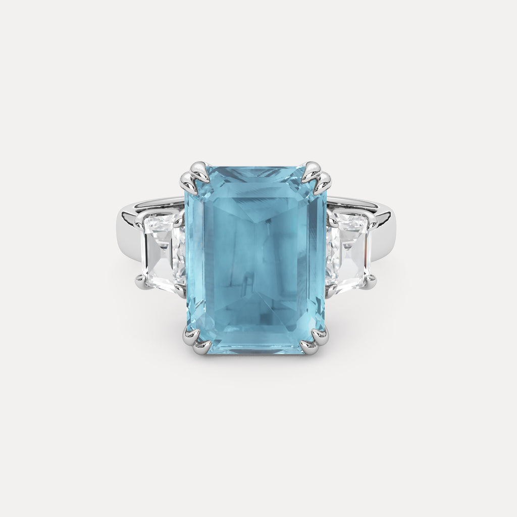 Signature Aquamarine & Diamond Ring