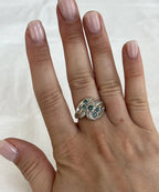 14k Blue Diamond Ring