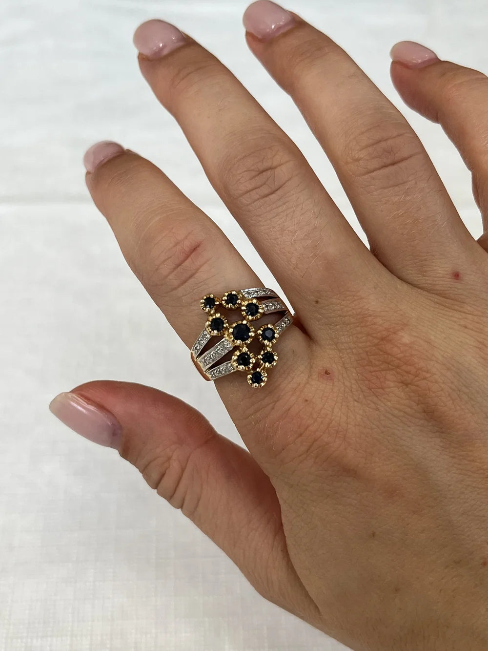 14k Sapphire & Diamond Ring
