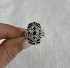 18k Sapphire & Diamond Ring