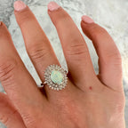 18k Opal & Diamond Ring