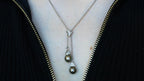 14k Pearl & Diamond Necklace