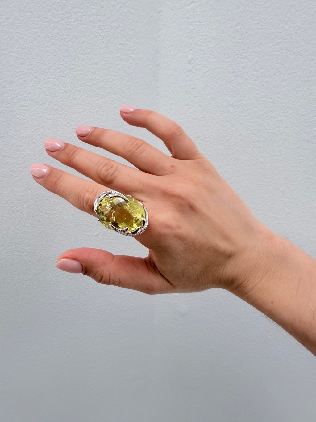 18k Citrine & Diamond Ring