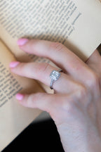Platinum Tiffany & CO. Natural Cushion Diamond Ring