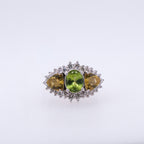 14k Peridot & Citrine Ring