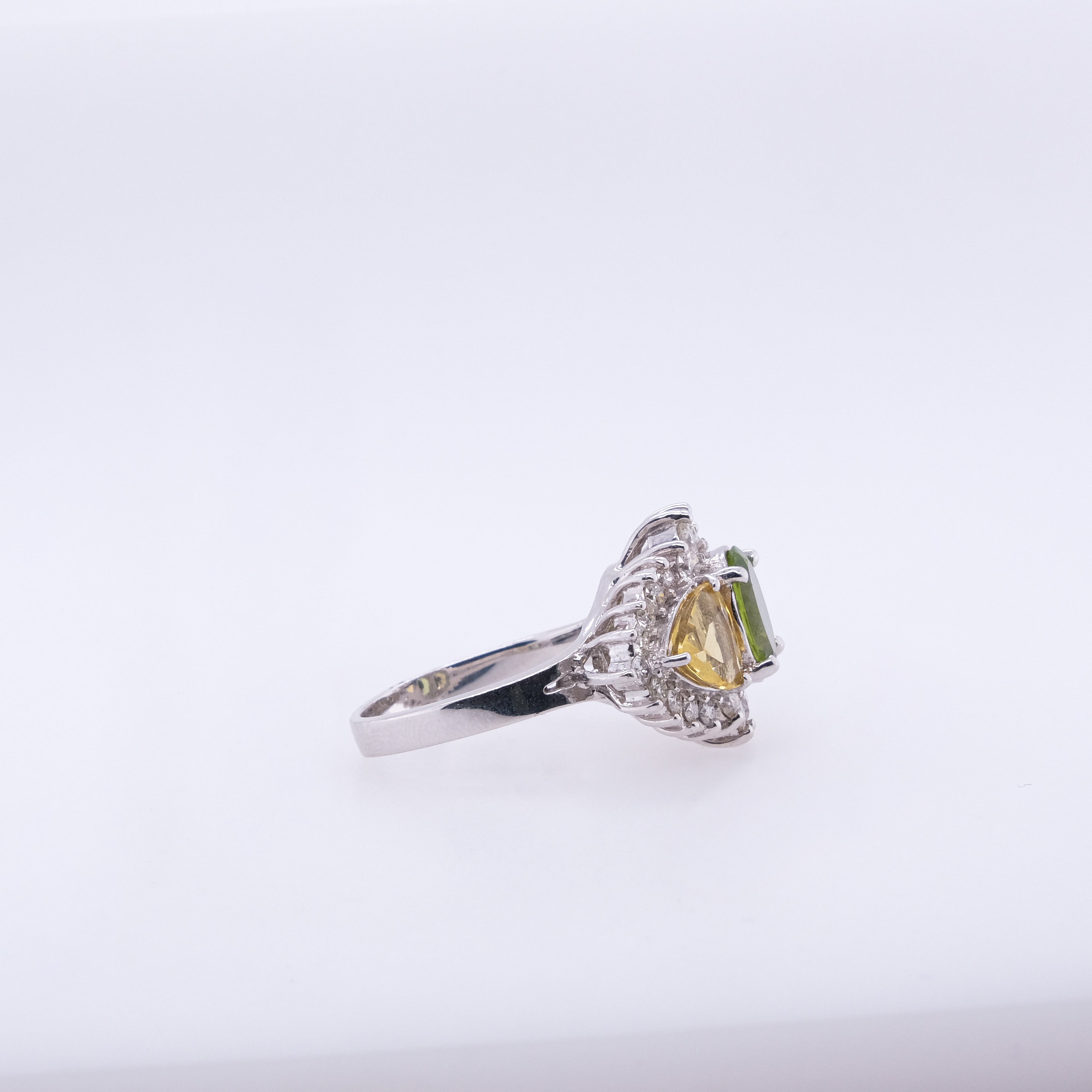 14k Peridot & Citrine Ring