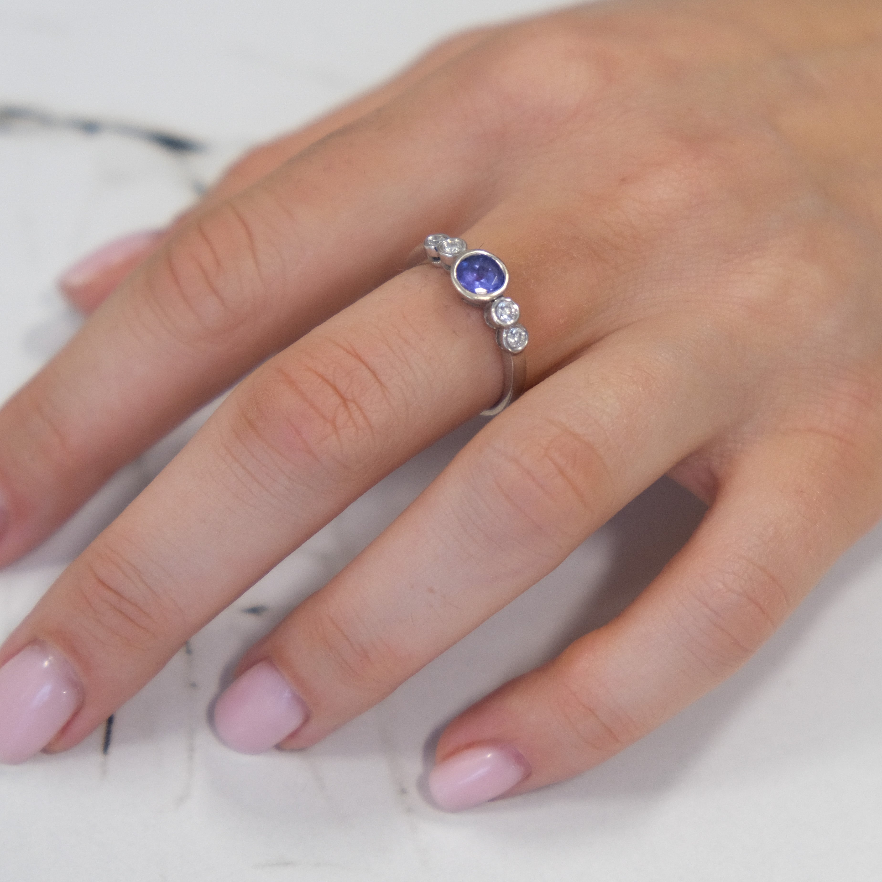 14k Tanzanite & Diamond Ring