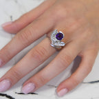 14k Amethyst & Diamond Ring