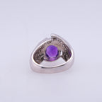 14k Amethyst & Diamond Ring