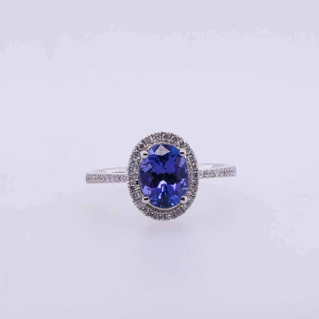 14k Tanzanite & Diamond Ring