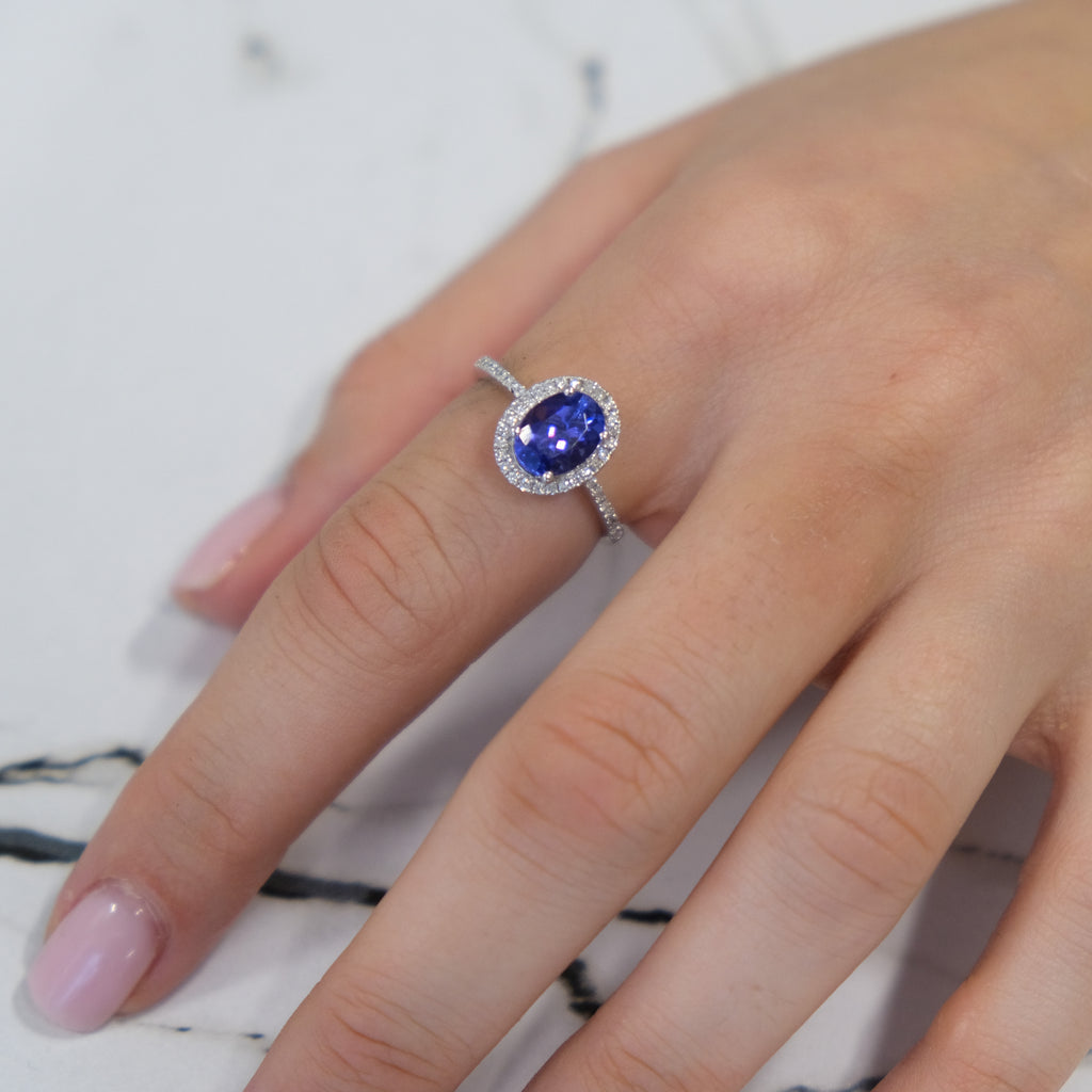 14k Tanzanite & Diamond Ring