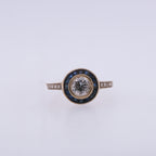 18k Diamond & Blue Sapphire Ring