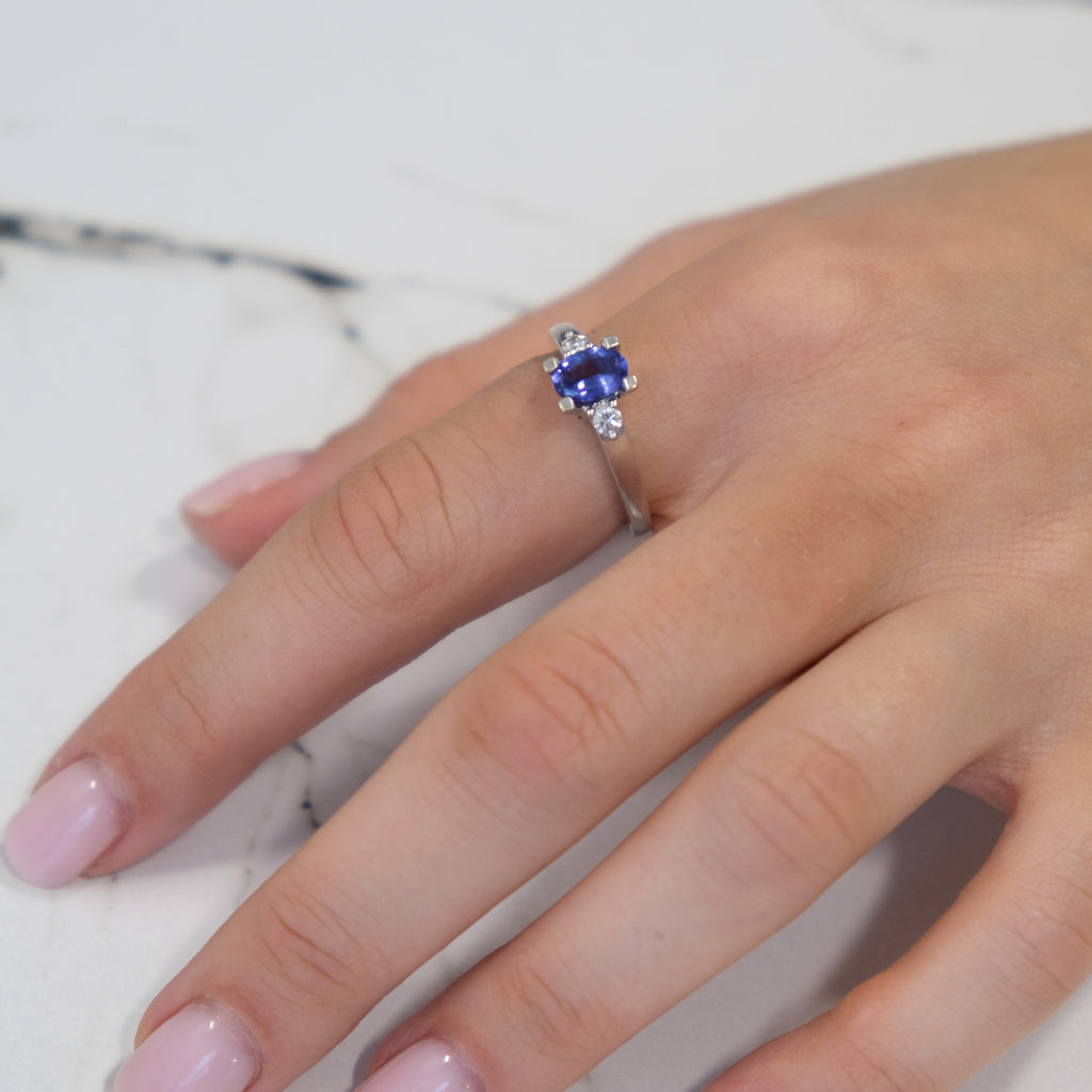 14k Tanzanite & Diamond Ring
