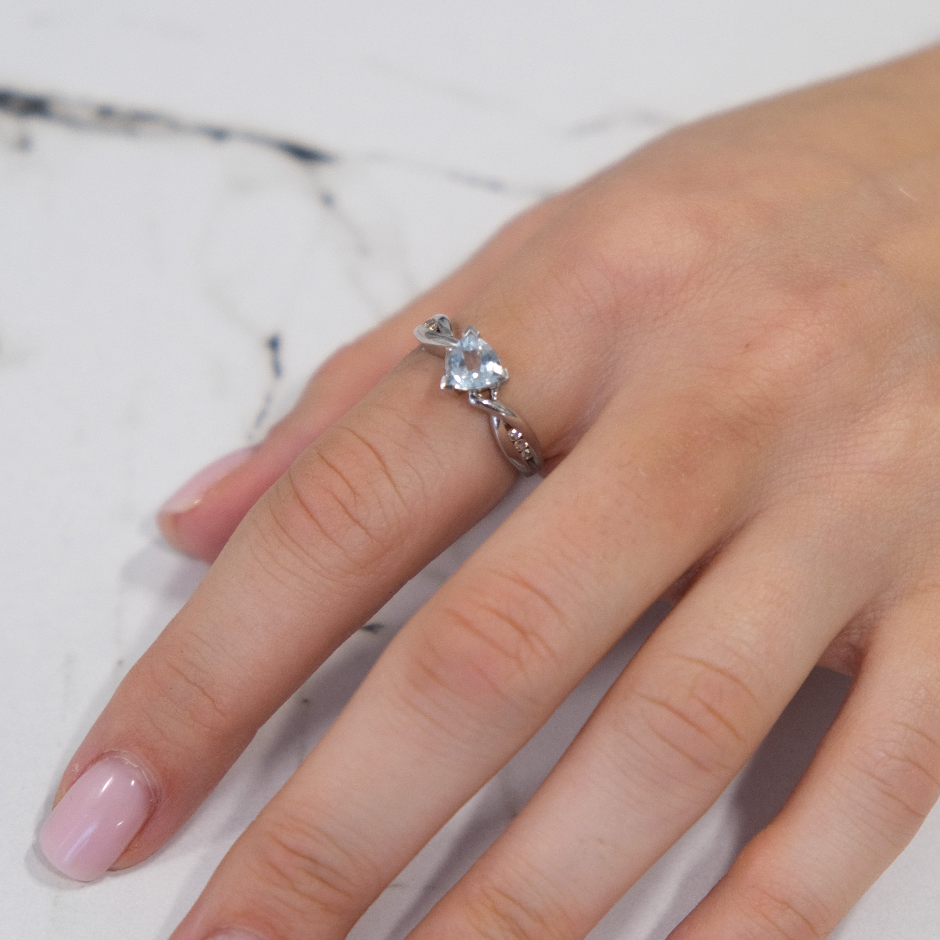 10k Topaz & Diamond Ring