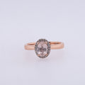 10k Quartz & Diamond Ring