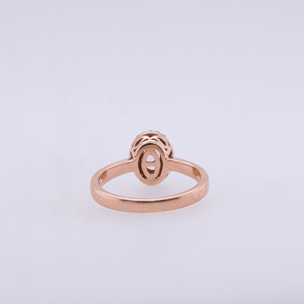 10k Quartz & Diamond Ring