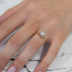 10k Quartz & Diamond Ring