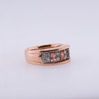 19k Golden Beryl & Diamond Ring