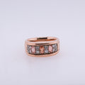19k Golden Beryl & Diamond Ring