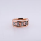 19k Golden Beryl & Diamond Ring
