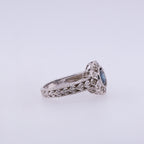 14k Blue Diamond Ring