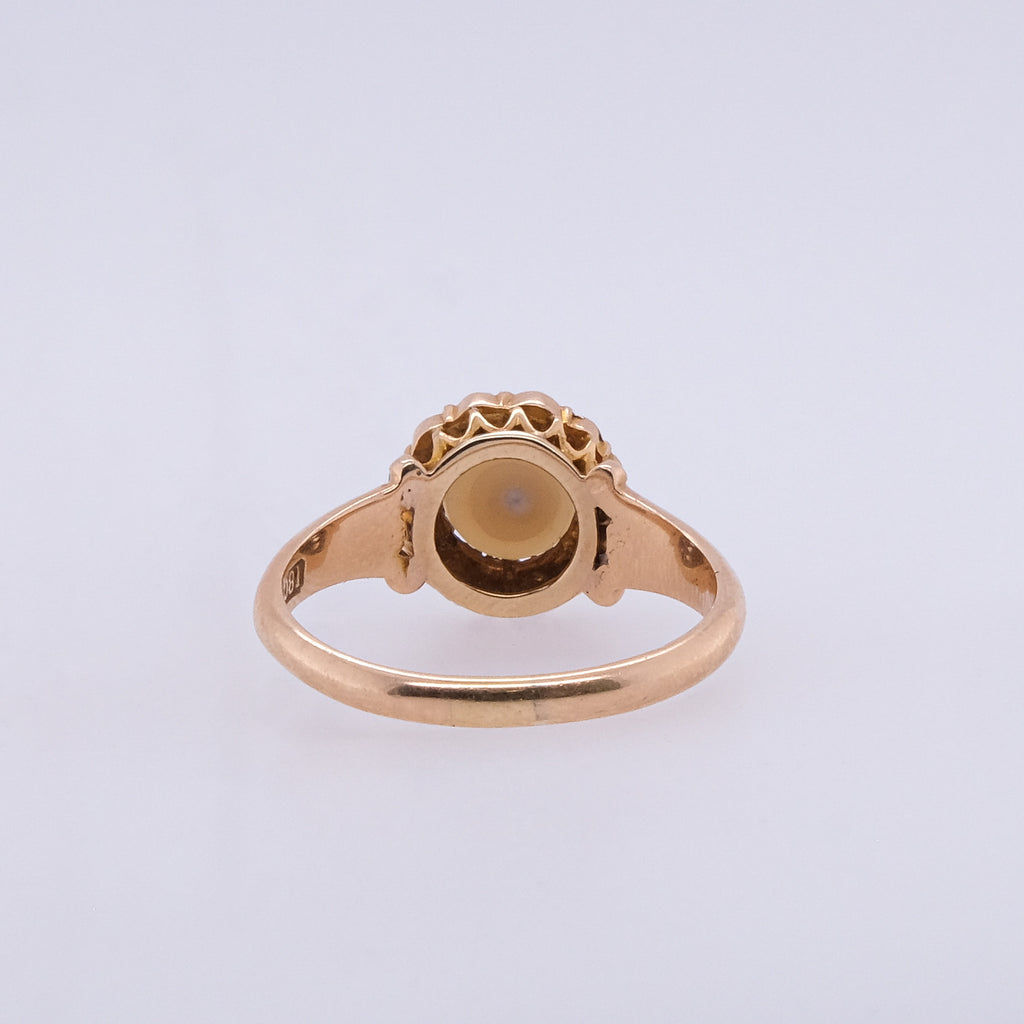 18k Pearl & Turquoise Ring
