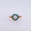 18k Pearl & Turquoise Ring