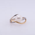 14k Pearl & Diamond Ring