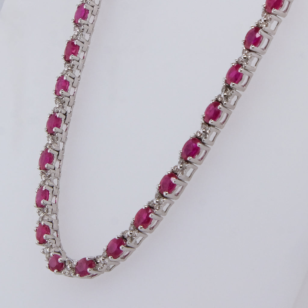 14k Ruby & Diamond Necklace
