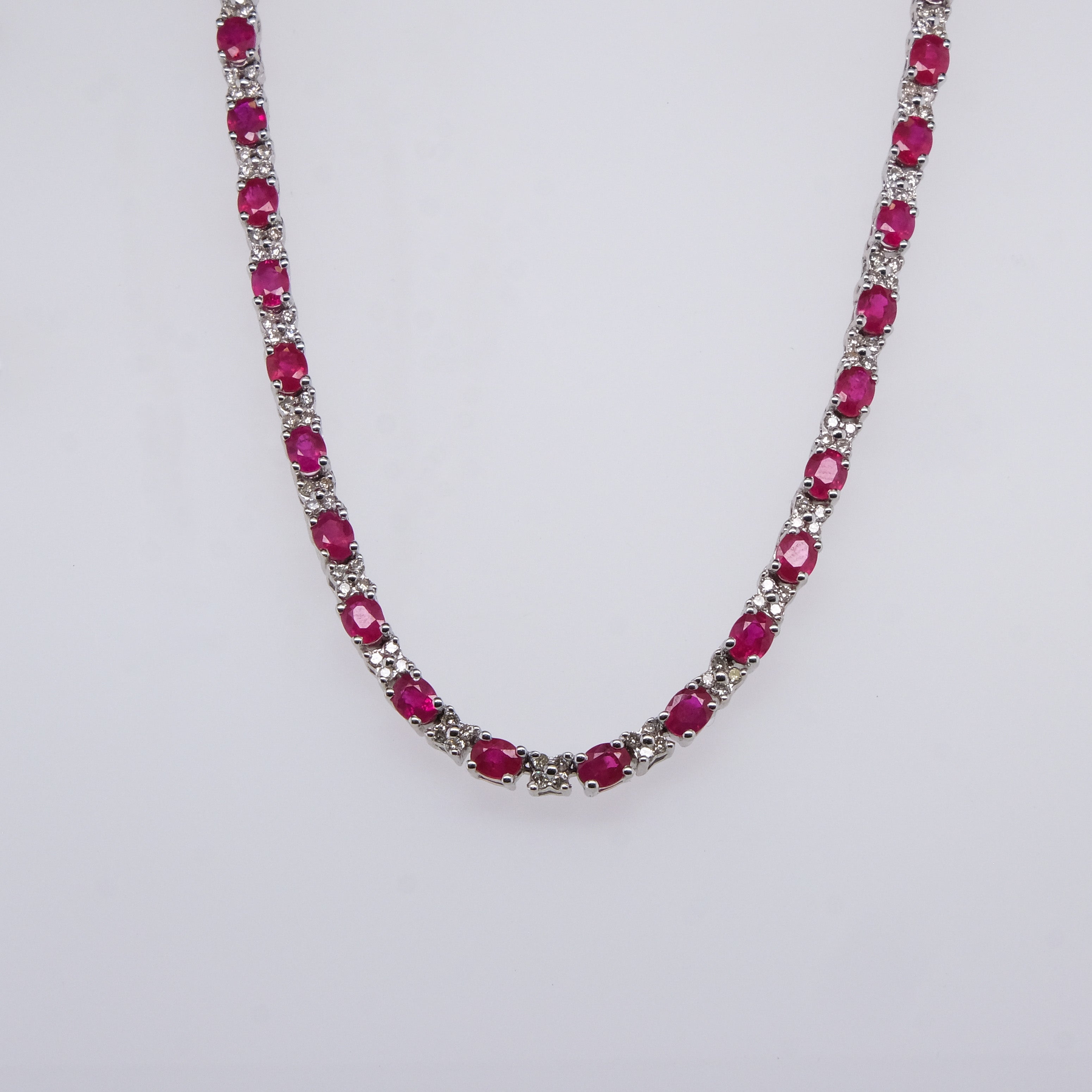 14k Ruby & Diamond Necklace
