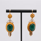 18k Malachite Earrings