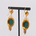 18k Malachite Earrings