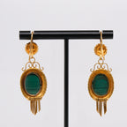 18k Malachite Earrings