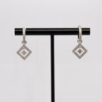 14k Dangling Diamond Earrings