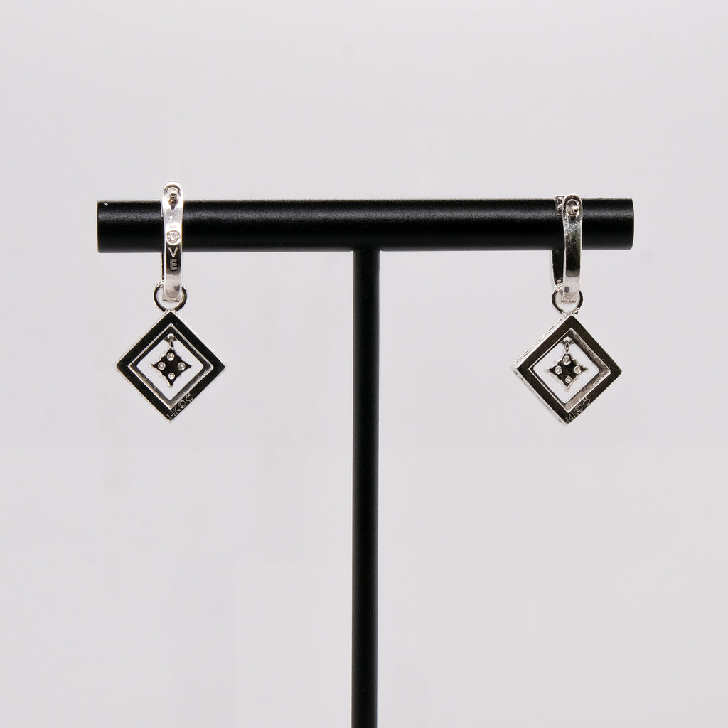 14k Dangling Diamond Earrings