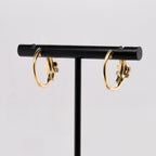 14k Diamond Hoops