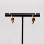 14k Diamond Hoops
