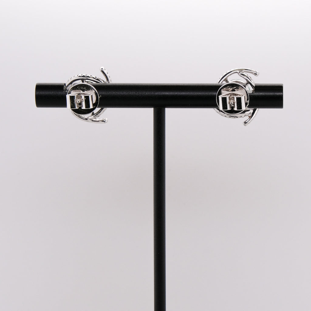 18k Jade & Diamond Earrings