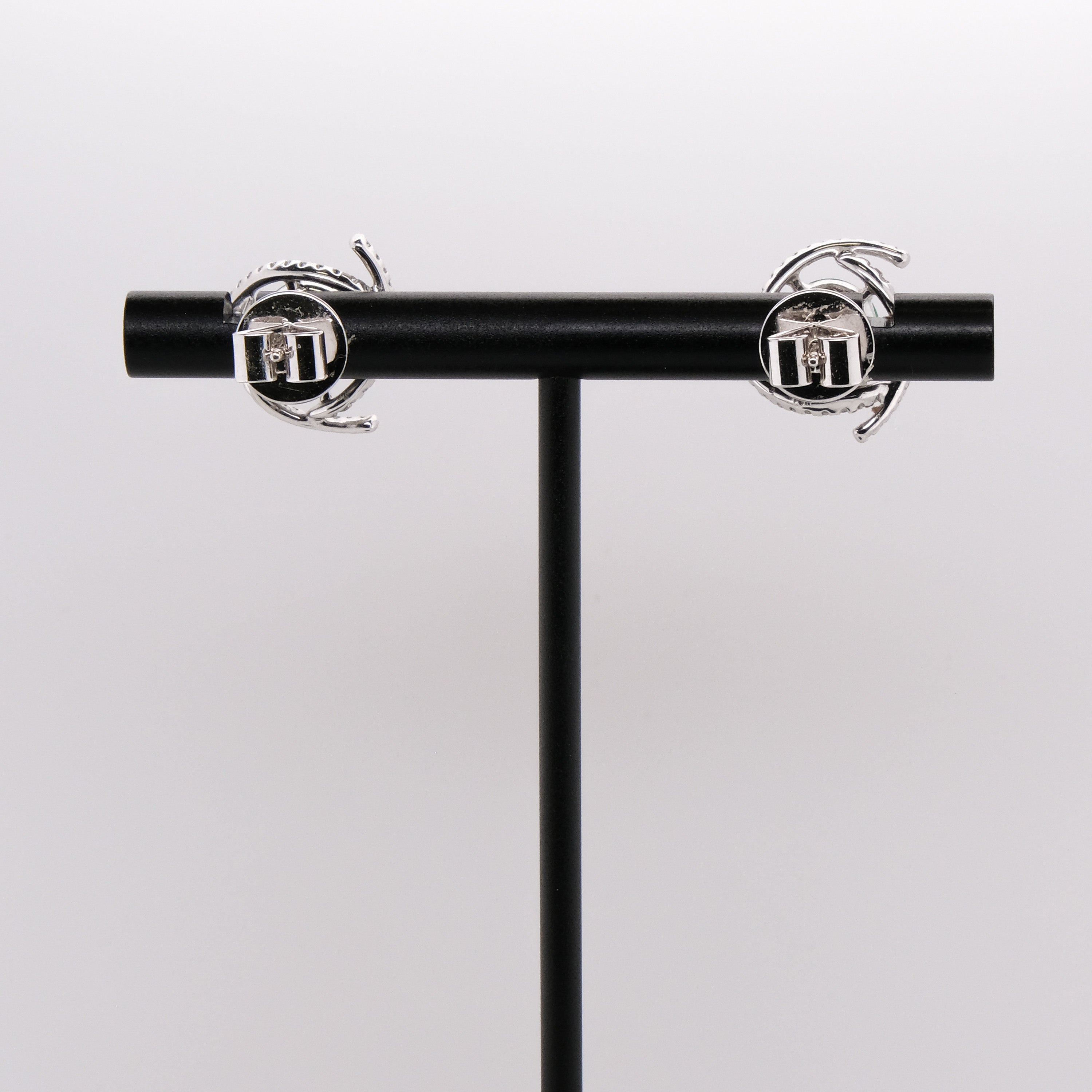 18k Jade & Diamond Earrings