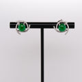 18k Jade & Diamond Earrings