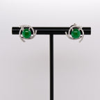 18k Jade & Diamond Earrings
