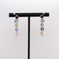 14k Multi-Gem Drop Earrings