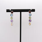 14k Multi-Gem Drop Earrings