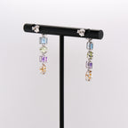 14k Multi-Gem Drop Earrings