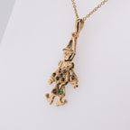 14k Multi-Gem Clown Pendant