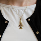 14k Multi-Gem Clown Pendant