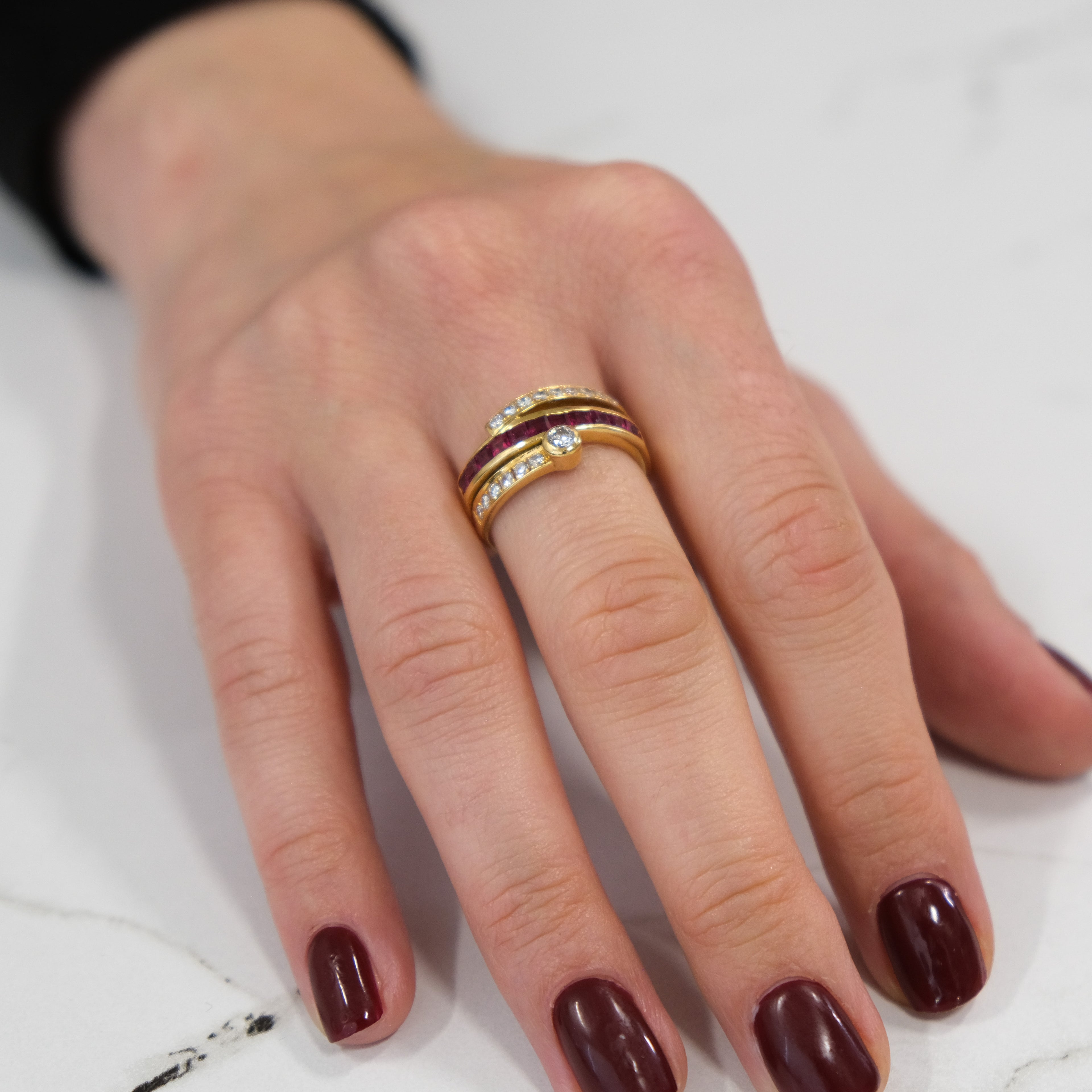 18k Ruby & Diamond Ring