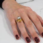 14k Tahitian Pearl & Diamond Ring