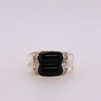 14k Onyx & Mother of Pearl Ring